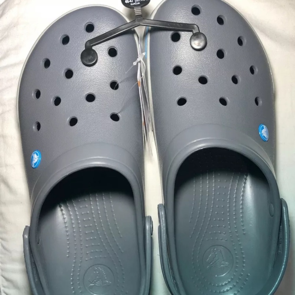 CROCS CLOGS CROBAND II 11989-01W Men’s SIZE 9 Gray